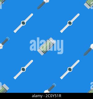 vector Uhr Uhren nahtlose Muster Stockfoto