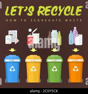 Lets recycle Abfall Konzept Illustration Stockfoto