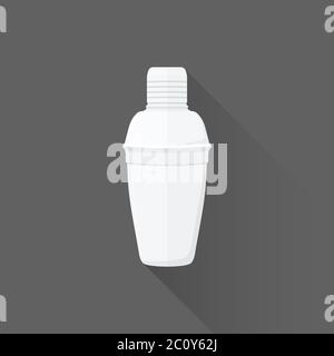 vektor flache Stil Barman Schuster Cocktail Shaker Illustration Symbol Stockfoto