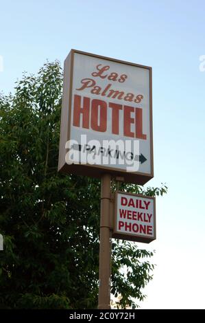 Los Angeles, Kalifornien, USA 12. Juni 2020 EINE allgemeine Sicht der Atmosphäre der letzten Residenz von Elizabeth Short, aka The Black Dahlia in Las Palmas Hotel an 1738 N. Las Palmas Avenue am 12. Juni 2020 in Los Angeles, Kalifornien, USA. Foto von Barry King/Alamy Stockfoto Stockfoto