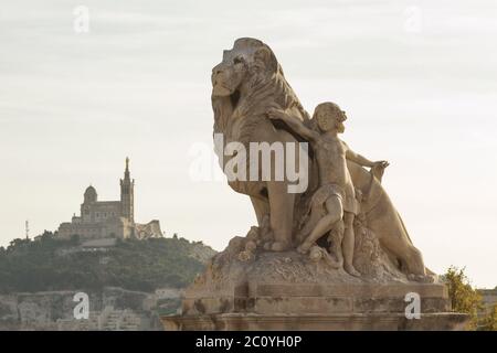 Erstaunliche Stadt Marseille die Aussicht vom la Gare, Frankreich Stockfoto
