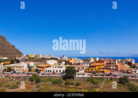 Dorf auf der Insel La Gomera - Kanarische Stockfoto