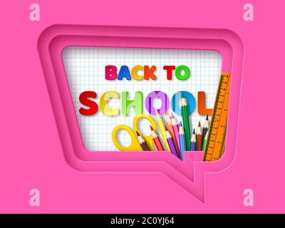 Zurück zur Schule Typografie Design. Stock Vektor