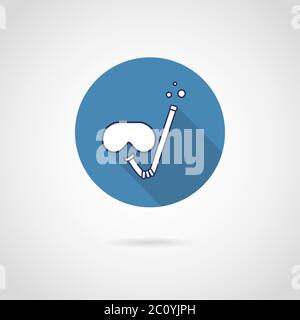 Tauchmaske Icon in flacher Ausführung. Vektorgrafik. Stock Vektor