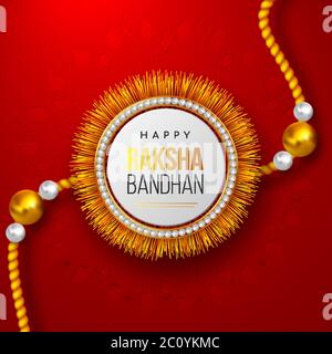 Happy Raksha Bandhan Festival Design. Stock Vektor