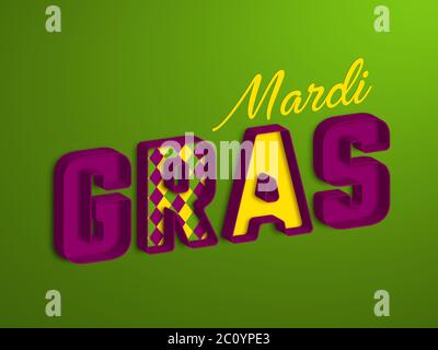 Mardi Gras typografisches Design. Stock Vektor