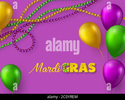Mardi Gras Karnevalsdesign. Stock Vektor