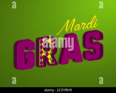 Mardi Gras typografisches Design. Stock Vektor