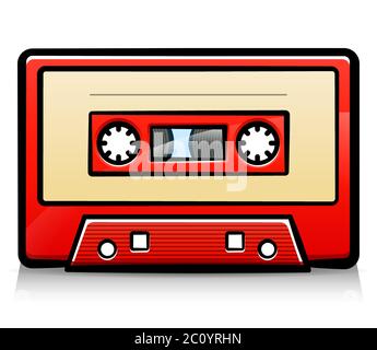 Vektor-Illustration von vintage Audio-Band Cartoon Stock Vektor