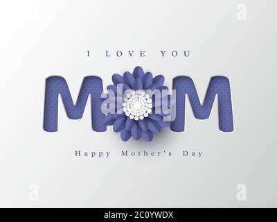 Glückwunschkarte zum Muttertag. Stock Vektor