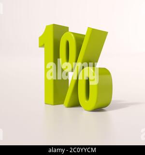 Prozentzeichen, 1 Prozent Stockfoto