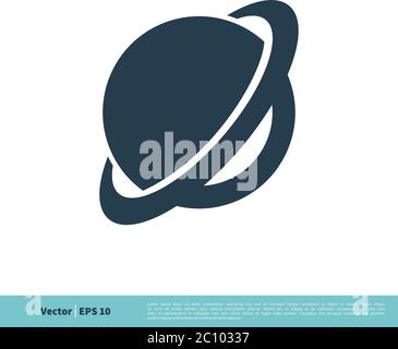 Planet Icon Vektor Logo Vorlage Illustration Design. Vektor EPS 10. Stock Vektor