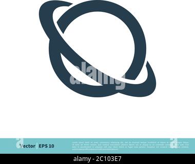 Planet Icon Vektor Logo Vorlage Illustration Design. Vektor EPS 10. Stock Vektor