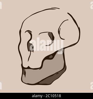 Hand gezeichneten Cartoon Schädel. Vektor-Illustration-eps10 Stockfoto