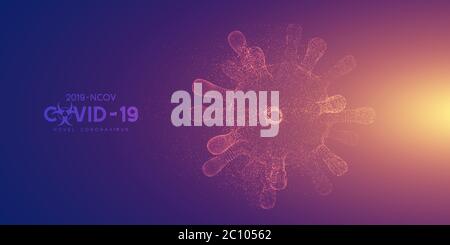 Coronavirus, Virusstamm von MERS-Cov. Stock Vektor