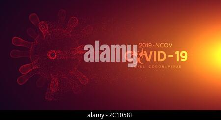 Coronavirus, Virusstamm von MERS-Cov. Stock Vektor