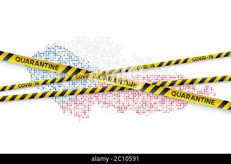 Tschechische Republik Coronavirus Quarantänekonzept. Stock Vektor