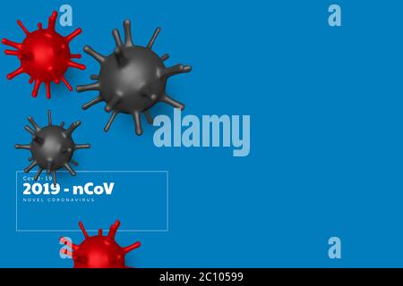 Coronavirus Hintergrund, Virusstamm von MERS-Cov Stock Vektor