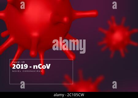 Coronavirus Hintergrund, Virusstamm von MERS-Cov Stock Vektor