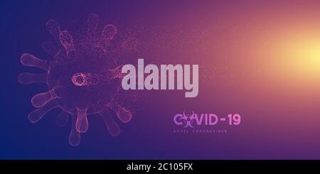 Coronavirus, Virusstamm von MERS-Cov. Stock Vektor