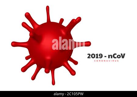Coronavirus, Virusstamm von MERS-Cov. Stock Vektor