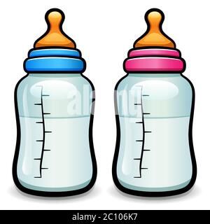 Vektor-Illustration von Cartoon Baby Flasche isoliert Stock Vektor