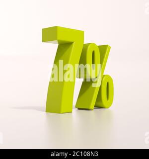 Prozentzeichen, 7 Prozent Stockfoto