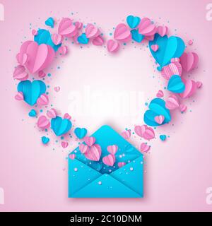 Happy Valentines Tag Grußkarte. Stock Vektor