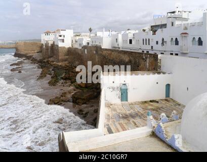 Die Altstadt von Asilah in marokko Stockfoto