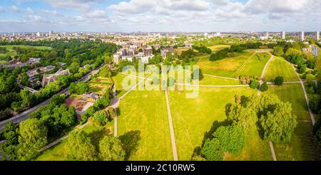 Luftaufnahme des Primrose Hill in London, Großbritannien Stockfoto