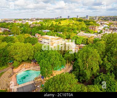 Luftaufnahme des Primrose Hill in London, Großbritannien Stockfoto