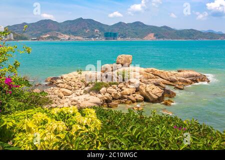 Hon Chong Cape Steingarten in Nha Trang, Vietnam in einem Sommertag Stockfoto