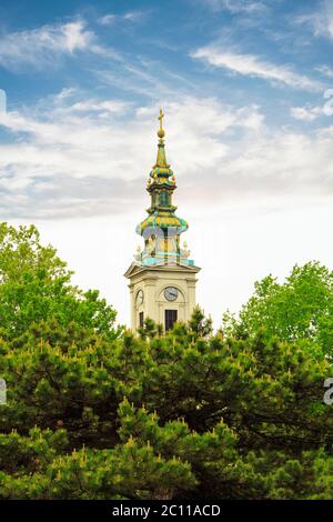 Blick auf das historische Zentrum von Belgrad, Serbien an einem sonnigen Tag Stockfoto