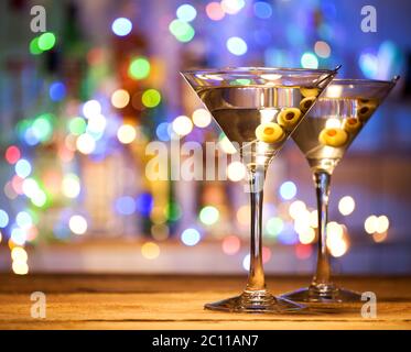 Martini Cocktail Gläser Stockfoto