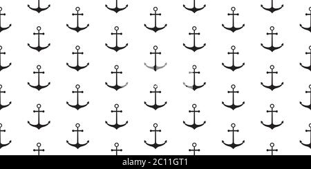 Nautisch minimalistisches Nahtmuster mit Ankern Stock Vektor