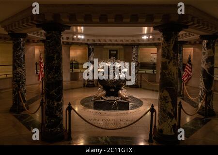 John Paul Jones Crypt in der United States Naval Academy Chapel Annapolis MD Stockfoto