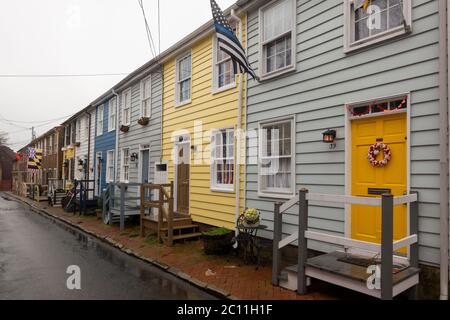 Haus entlang Pinkney Street in Annapolis MD Stockfoto