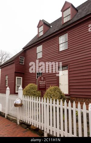 Shiplap Haus auf Pinkney Straße Annapolis MD Stockfoto