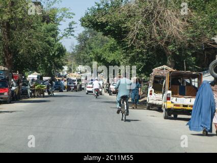 Die Leute machten Aktivitäten in der Morgenzeit, Jalalabad Afghanistan Stockfoto