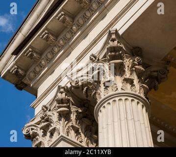 Ionische Säule Kapital architektonisches Detail Stockfoto