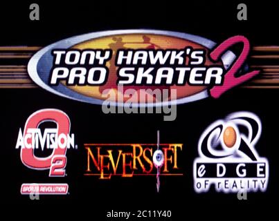 Tony Hawk's Pro Skater 2 - Nintendo 64 Videospiel - nur für redaktionelle Verwendung Stockfoto