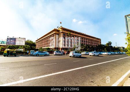 Ministerium für Eisenbahn oder auch bekannt als Indian Railways ist eine der verbleibenden Public Sector Units (PSU) befindet sich in Neu-Delhi, Delhi, Indien. Stockfoto