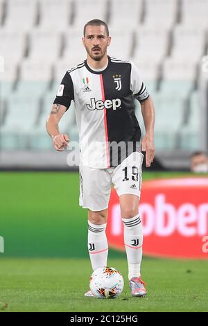 Turin, Italien. 12. Juni, 2020. Spiel hinter verschlossenen Türen Coronavirus Notfall abgebildet leonardo bonucci Kredit: Unabhängige Fotoagentur / Alamy Live News Stockfoto