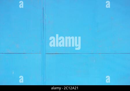 Abstrakt detaillierte blaue Metall Wand Hintergrund Textur der Platte mit Farbe gemalt. Stockfoto