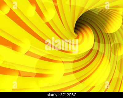 Bunte abstrakte 3d-Illustration Spirale Hintergrund mit kreisförmigen Formen Stockfoto