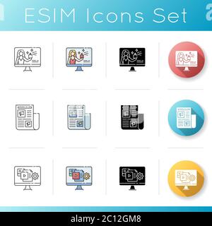 Marketing Icons set Stock Vektor