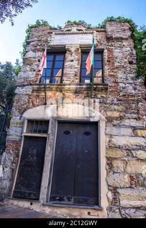 Genua, Italien - 18. August 2019: Christoph Kolumbus Haus Museum in Genua, Italien Stockfoto