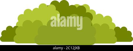 Laub Sträucher Vektor-Symbol flach isoliert Illustration Stock Vektor