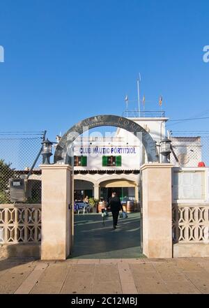 Club Nautic Portixol Eingang Palma de Mallorca Stockfoto