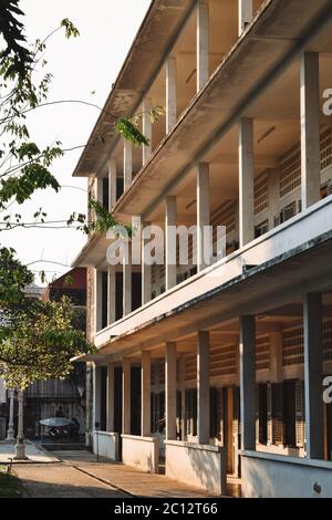 Gefängnisgebäude in S21 Tuol Sleng Genozid Museum Phnom Penh Kambodscha Stockfoto